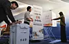 Election officials inspect voting booths and ballot boxes at the overseas polling station inside the Embassy of Korea in Paris on May 19. [NEWS1]