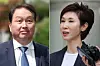 SK Group Chairman Chey Tae-won, left, and Roh Soh-yeong [NEWS1]
