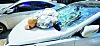 A trash-laden balloon assumed to be flown by North Korea landed on a parked vehicle in Ansan, Gyeonggi, on June 2. The balloon cracked a car's front windshield. [NEWS1]