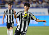 Newcastle United midfielder Park Seung-soo controls the ball during a Coupang Play Series match against Team K League at Suwon World Cup Stadium in Suwon, Gyeonggi, on July 30. [YONHAP]