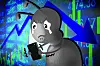 An illustration of an ant, as small minority shareholders are often referred to in Korean, holding its phone [JOONGANG ILBO]