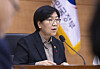 Minister of Health and Welfare Jeong Eun-kyeong speaks at the National Pension Fund Management Committee's seventh meeting of the year, held at 4 p.m. at the Seoul Government Complex, central Seoul, on Dec. 15. [MINISTRY OF HEALTH AND WELFARE]