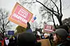 Demonstrators rally on Cambridge Common in a protest, organized by the City of Cambridge, calling on Harvard leadership to resist federal government interference at the university in Cambridge, Massachusetts, on April 12, 2025. [REUTERS/YONHAP]
