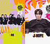 Girl group IVE, left, and J-Hope [LOLLAPALOOZA BERLIN]