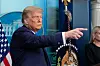 U.S. President Donald Trump takes questions during a press briefing after the Supreme Court released their final decisions of their term in the James S. Brady Briefing Room at the White House in Washington on June 27. [UPI/YONHAP]