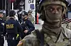 California National Guard troops and Homeland Security Police assemble at the Metropolitan Detention Center in downtown Los Angeles on June 11. [UPI/YONHAP]