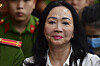 Business woman Truong My Lan attends a trial in Ho Chi Minh City, Vietnam, on April 11, 2024. [AP/YONHAP]