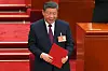 Chinese President Xi Jinping reacts after the closing ceremony of the National People's Congress held at the Great Hall of the People in Beijing on March 11. [AP/YONHAP]