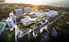 A rendered landscape of the branch school of Wycombe Abbey to be built in Midan City, Incheon [INCHEON FREE ECONOMIC ZONE AUTHORITY]