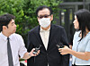Jeon Seong-bae, known as Geon Jin Beopsa, arrives at the special counsel’s office in central Seoul on Aug. 18, 2025. [JOONGANG ILBO]