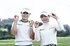 Ko Ji-u, left, and Ko Ji-won pose during an interview with the JoongAng Ilbo at Sunning point Country Club in Yongin, Gyeonggi, on Aug. 28. [KIM KYOUNG-ROK]