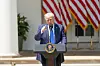 U.S. President Donald Trump speaks during a National Day of Prayer event at the White House in Washington on May 1. [XINHUA/YONHAP]