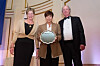 Former Korean golfer Pak Se-ri poses after receiving the Van Fleet Award from the Korea Society during a ceremony in New York on Tuesday. [BAZ INTERNATIONAL]