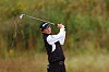 Rikuya Hoshino plays his second shot on the 10th hole during day one of the Genesis Scottish Open at The Renaissance Club on July 11 in North Berwick, Scotland. [GETTY IMAGES]