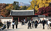 Visitors walk around Jongmyo in Jongno District, central Seoul, on Nov. 16, 2025. [YONHAP]