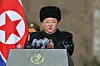 North Korean leader Kim Jong-un applauds during a ceremony at the defense ministry in Pyongyang on Feb. 8, in this photo released by the North's official Korean Central News Agency. [YONHAP]
