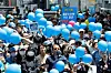 Busan citizens welcome President Lee Jae Myung's pledge to relocate the Ministry of Oceans and Fisheries to Busan, as he makes a campaign speech as a presidential candidate on May 14. [NEWS1]