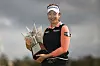 Kim A-lim poses with the trophy after winning the Hilton Grand Vacations Tournament of Champions at Lake Nona Golf & Country Club on Feb. 2 in Orlando, Florida. [AFP/YONHAP]