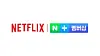 Logos of Netflix, left, and Naver Plus [NETFLIX, NAVER PLUS]