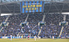Fans watch a K League 2 match between Incheon United and the Suwon Samsung Bluewings at Incheon Football Stadium on March 1. [YONHAP]