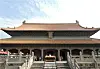 Dacheng Hall inside the Temple of Confucius in Qufu, where the spirit tablet of Confucius is enshrined. [WIKIPEDIA]