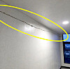 A wall crack recently found in a building in Olympic Park Foreon apartment complex in Gangdong District, eastern Seoul. [SCREEN CAPTURE]