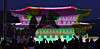 A media display lights up Gyeongbok Palace at Gwanghwamun Square in central Seoul on Dec. 14. [YONHAP]