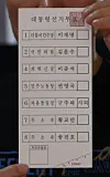 A ballot paper for the June 3 presidential election is seen in the photo taken in Busan on May 25. The printing of the ballots began on May 25. [SONG BONG-GEUN]