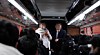 Uzbek students from Hanshin University in Osan, Gyeonggi, are briefed on reasons, including issues related to bank balance requirements, for their removal from the country while on a bus on Nov. 27, 2023. [JOONGANG ILBO]