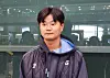 Lotte Giants Son Ho-young is interviewed at Incheon Airport after returning home from spring camp on March 5. [YONHAP]