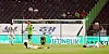 Jeonbuk Hyundai Motors, in green, and Gangwon FC, in white, react after their 1-1 draw in the first leg of the Korea Cup semifinal at Jeonju World Cup Stadium in Jeonju, North Jeolla, on Aug. 20. [YONHAP]