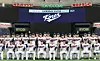 Members of the Korean national baseball team pose for a group photo at Tokyo Dome in Tokyo, in this Nov. 14, 2025, file photo. [YONHAP]