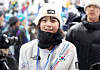 Choi Ga-on of Korea smiles after winning the gold medal in the women’s snowboard halfpipe final at the 2026 Milan-Cortina Winter Olympics on Feb. 12. [NEWS1]
