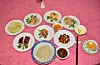Dishes served at a restaurant in Changgwang Food Street, Pyongyang [CHOSON SINBO]