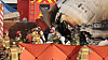 Emergency authorities survey the site of a plane crash at Muan International Airport on Dec. 29. [YONHAP]