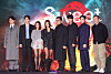 From left, actors Kim Mu-yeol, Song Kang, Go Min-si, Lee Si-young, director Lee Eung-bok, actors Lee Jin-uk, Jinyoung and Yu Oh-seong pose for a photo during the press conference for the second season of Netflix series ″Sweet Home″ at SFactory in Seongdong District, eastern Seoul, on Thursday. [YONHAP]