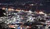 Containers are stacked at a port in the southeastern city of Busan during a night fall on Dec. 28. [SONG BONG-GEUN]