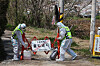 The initial quarantine response team from the quarantine headquarters conducts access control and disinfection at a pig farm in Muan County, North Jeolla, where foot-and-mouth disease breaks out on April 15, 2024. [NEWS1]