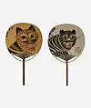 A paper fan with a magpie and a tiger [LEEUM MUSEUM OF ART]