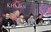 The developers behind The First Berserker: Khazan, an action role-playing game by Nexon's subsidiary Neople, speak during a press conference held at the Nexon headquarters in Seongnam, Gyeonggi, on March 24. [YONHAP]