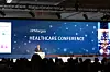 Jeremy Meilman, global head of healthcare investment banking at J.P. Morgan, delivers opening remarks at the 44th J.P. Morgan Healthcare conference’s on Jan. 12. [J.P. MORGAN HEALTHCARE CONFERENCE]