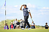Im Sung-jae smiles as he acknowledges fans on the ninth hole green during the second round of the Genesis Scottish Open at The Renaissance Club in North Berwick, Scotland on Friday.  [PGA TOUR]