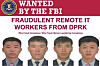 This captured image shows four North Koreans indicted in the United States in connection with wire fraud and who are wanted by the FBI. [YONHAP]
