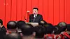 North Korean leader Kim Jong-un speaks during a ceremony held in Pyongyang to mark Constitutional Day on Dec. 27. [KOREAN CENTRAL NEWS AGENCY]