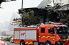 Smoke rises from the scene of a fire at Kumho Tire's factory in Gwangju on May 19, the third day of the blaze. [NEWS1]