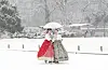 Foreign tourists wear hanbok, or traditional Korean dress, in Gyeongbok Palace in central Seoul on Dec. 30, 2023. [NEWS1]