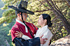 Actors Lee Jong-won, left, and Lee Ha-nee during a scene of MBC's recently concluded historical rom-com 'Knight Flower' [MBC]