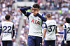 Tottenham Hotspur captain Son Heung-min celebrates scoring during a Premier League match against Everton in London on Aug. 24. [EPA/YONHAP]