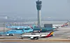 Airplanes of Korean Air and Asiana Airlines are seen on runways of Incheon International Airport in February. [NEWS1]