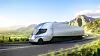 A handout photo showing an artists' view of its new prototype electric truck called Tesla Semi, presented to mediaat Tesla's Los Angeles design center in Los Angeles, California, on Nov. 16 2017. [EPA/YONHAP]